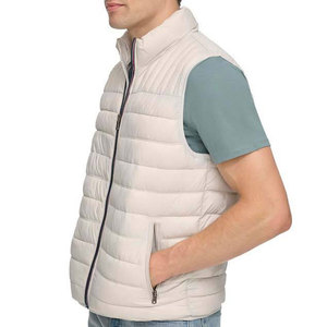 Veste matelassée unisexe OEM personnalisée, faite à la main, à demi-manches, imperméable, avec logo frontal, pour homme – Meilleure vente hiver, prix usine - Product Image 3