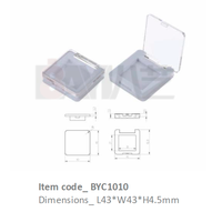 Boîte en plastique avec fenêtre transparente pour fards à paupières, blush, anticernes et cosmétiques