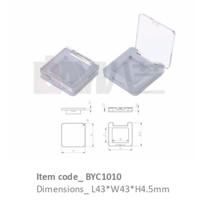 Boîte en plastique avec fenêtre transparente pour fards à paupières, blush, anticernes et cosmétiques - Product Image 1