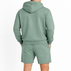 Ensemble sweat à capuche zippé et short pour homme – Tenue décontractée de sport deux pièces – Tissu respirant et confortable – Ensemble moderne de qualité supérieure pour homme - Product Image 2