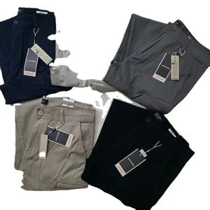 Pantalon Cargo décontracté en toile légère avec plusieurs poches Pantalon droit taille moyenne grande taille pour hommes pour l'été - Product Image 6