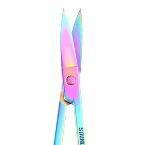 Ciseaux chirurgicaux Morje en acier inoxydable arc-en-ciel, 9 cm, pointe incurvée, instrument de coupe manuel de précision - Product Image 2