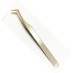 Pinzas de Precisión para Pestañas de Acero Inoxidable Duradero con Punta Serrada de 10 mm de Longitud, Opciones de Color Negro, Verde, Dorado y Plateado, para Extensión de Pestañas - Product Image 2