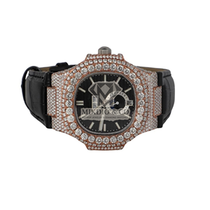 Montre analogique mécanique de luxe en or rose avec cadran carré, bracelet en cuir, style affaires et charme antique, bracelet de 20 mm - Product Image 1
