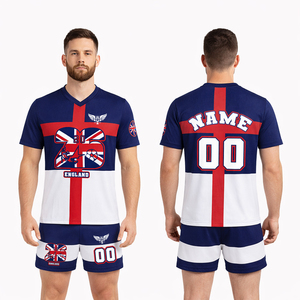 ชุดฟุตบอลสไตล์อังกฤษแบบกำหนดเอง ปี 2026 ชุดยูนิฟอร์มฟุตบอลชาย ระบายอากาศได้ดี แห้งเร็ว ชุดฝึกซ้อม ขายส่ง - Product Image 1