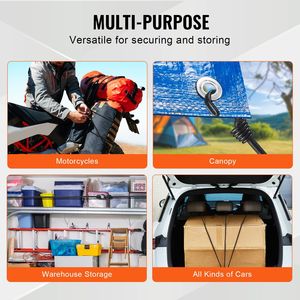 Set di 12 Cinghie Elastiche Resistenti da 32 Pollici con Ganci in Acciaio A3 da 8 mm per Teloni da Campeggio - Product Image 4