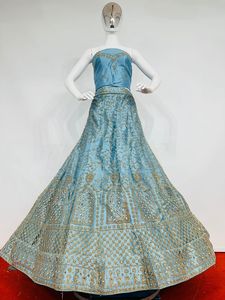 Zarna 16 Kali Flare mariée Lehenga lourd indien pakistanais Design avec miroir complet Shisha Jarkan pierres paillettes travail Salwar robe - Product Image 5