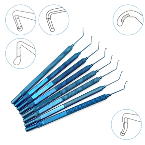 Titanium Phaco Chopper <b>Hook</b> Ophthalmic Double End Eyelid Surgical Instrument 1pc Microsurgical Cataract Eye Tool Reusable - Product Image 1