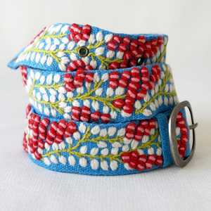 Handcrafted High End Quality Embroidery <b>Needlework</b> Belt Low Cost Ethnic Fashion Durable Colorful Waist Belt for Women Saree - Product Image 5