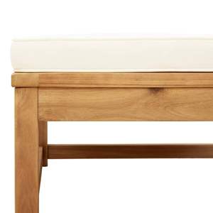 Ensemble de salon de jardin blanc crème avec bois naturel pour l'aménagement extérieur - Product Image 6