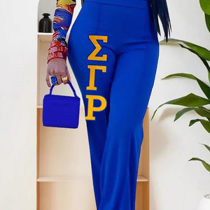 กางเกงพิมพ์ลาย Sigma Gamma Rho Sorority ทรงตรง สไตล์ลำลอง แฟชั่นสตรีทแวร์ กางเกงวอร์มพิมพ์ลายทั่วตัว รับผลิตแบบ OEM - Product Image 2
