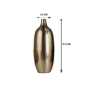 <b>Matte</b> Finish Metal Flower Vase Soft Texture Decorative Vase for Living Room <b>Table</b> Decor and Gifting Use - Product Image 3