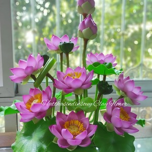 <b>Artificial</b> Floating Lotus PVC <b>Flower</b> Water <b>Lily</b> Pad Handmade Decorative Floral Display for Pond Garden Home - Product Image 1