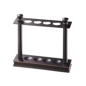 Stainless Steel Grooming Stand With Rectangular Base And Curved <b>Holders</b> Modern Organizer For Razors <b>Toothbrushes</b> - Product Image 2