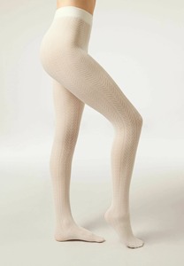 <b>Women</b> Opaque Full Length <b>Pantyhose</b> Solid Knitted Tights Seamless Stretchy Daily Wear White - Product Image 2
