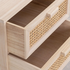 Table de chevet pliable haut de gamme en bois massif – Table de chevet rustique avec tiroir spacieux et étagère de rangement - Product Image 5