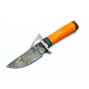 Cuchillos de Hoja Fija con Mango de Madera Hechos a Mano y Ecológicos - Cuchillas de Acero Damasco Inoxidable de Alta Calidad Personalizables OEM con 3 Años de Garantía - Product Image 6