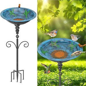 Eco Friendly Elegant Iron <b>Bird</b> Bath With Strong <b>Stand</b> For Garden Decoration And Outdoor <b>Bird</b> Water Feeding Activities - Product Image 1