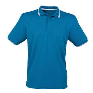 Polos personalizados de algodón orgánico para hombre 100% con logotipo bordado, camiseta suave de verano, ropa informal transpirable de alta calidad - Product Image 1