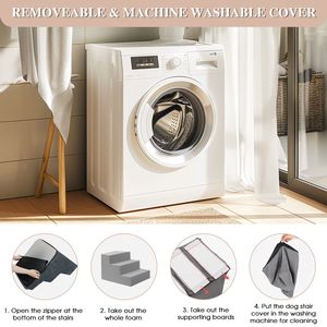 Escalier pour animaux de compagnie pour lit et canapé, pour chiens et chats âgés, avec housses amovibles et lavables, et base antidérapante pour chiens - Product Image 6