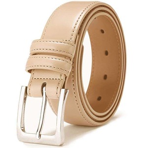 Ceintures pour hommes de conception personnalisée par le fabricant, style décontracté, couleur unie, cuir de vachette, boucle en alliage, ceinture imperméable et durable - Product Image 2