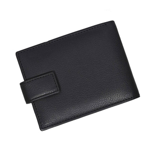 Higly Customisable Men's Genuine Leather Royal Blue <b>Wallet</b> Fold Closure RFID Blocking Minimalist Design Short Daily Use <b>Wallets</b> - Product Image 2