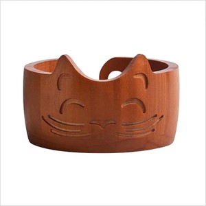 ถ้วยใส่ไหมพรมไม้ธรรมชาติรักษ์โลก ลายวน ร่องเกลียว สำหรับถักโครเชต์ ความหนา 3 มม. ของขวัญงานฝีมือ ขายส่ง - Product Image 1