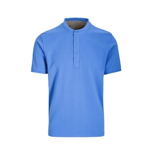 T-shirt pour homme à manches courtes de style Henley en mélange de polyester et de spandex, de haute qualité, respirant, décontracté, pour l'été, personnalisable - Product Image 3