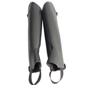 Latest Design Comfortable Best Light Weight High Quality Wholesale Western Style 100% Leather Custom Men Horse Riding <b>Half</b> <b>Chaps</b> - Product Image 3