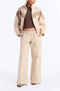 Conjunto de Chaqueta y Pantalones Deportivos Impermeables para Mujer, con Botones y Cremallera, Estilo Casual, Ajuste Holgado, para Deportes al Aire Libre - Product Image 2