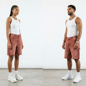 Shorts de Mezclilla Unisex con Corte Relajado y Tela Resistente para Actividades de Verano y Uso Diario - Product Image 5