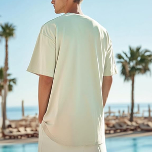 Top Quality Men's <b>T</b>-<b>Shirts</b> Cotton Summer <b>T</b> <b>Shirt</b> Trendy Style <b>T</b>-<b>Shirt</b> Solid Color Oversized Graphic <b>Shirt</b> - Product Image 5