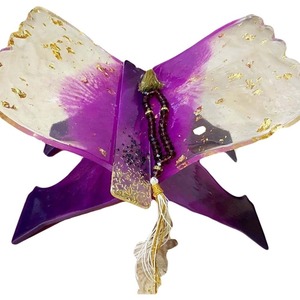 แท่นวางอัลกุรอานเรซิ่นอีพ็อกซี่ ขนาด 12 นิ้ว พับได้ ที่วางหนังสือ อ่านหนังสือได้ ปรับแต่งชื่อ สี ได้ ของที่ระลึกทางศาสนา รอมฎอน ของขวัญ DIY - Product Image 1