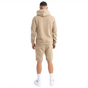 Conjunto Deportivo de Felpa para Hombre, Sudadera con Cierre de Media Cremallera y Pantalones Cortos, Ropa Deportiva Informal de Punto, Logotipo Personalizado para Gimnasio - Product Image 2