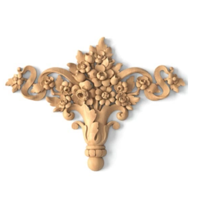 Decoration Other Kitchen Furniture cabinet hotel Floral Carving Wood Applique Hangers Onlays Sculpture <b>Corbel</b> for Cabinet - Product Image 5