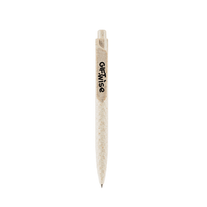 Stylo bille écologique personnalisé en paille de blé avec impression de logo pour cadeau d'entreprise, fournitures de bureau et scolaires, stylos en gros à faible MOQ - Product Image 1