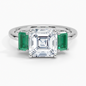 Anillo BOJ 0137 con Corte Asscher, Plata 925, Anillo Solitario de Lujo con Engaste de Garras Rhiannon, Diamante de 2ct, Color D, VVS1, Moissanita, Certificado GRA, en Oferta - Product Image 1