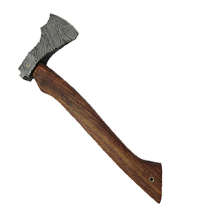 Artisan Forged Damascus Steel Hatchet Rosewood <b>Handle</b> With Leather Sheath Custom <b>Axe</b> Outdoor <b>Axe</b> - Product Image 1