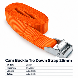 Sangle de cargaison à boucle à came en polyester de 25 mm, 250 kg, pour la fixation de cargaison de moto, fabricant OEM - Product Image 4