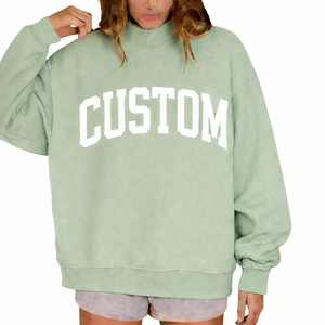 Pull molletonné oversize pour femme en molleton bouclette polyester/coton de haute qualité, personnalisable avec logo, vente en gros fabricant - Product Image 6