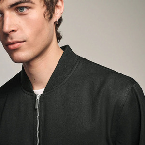 Chaqueta de Moda Masculina para Invierno, Chaqueta Bomber Negra de Diseñador, Ligera, Precio Bajo al por Mayor - Product Image 4
