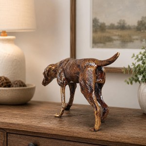 SHUBHAM - Figura de Perro de Caza Hecha a Mano en Latón, Escultura de Animal de Metal, Decoración de Mesa, Regalo para Sala de Estar - Product Image 4