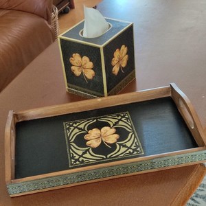 Plateau de service en bois jetable fait main de style italien avec poignée, écologique, décoratif personnalisé, pour la maison, compatible lave-vaisselle, sans danger pour les aliments, par UO - Product Image 5
