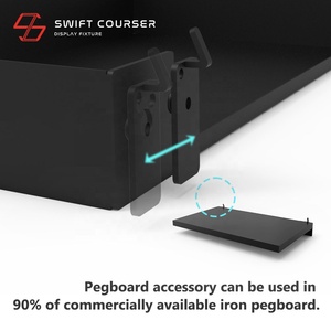 Étagère murale en métal noir pour parfums avec support pour bombe aérosol pour usage domestique - Product Image 3