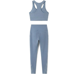 Nuevo conjunto deportivo sin costuras con textura acanalada para mujer, ropa deportiva elástica para entrenamiento físico, ejercicio, yoga y estilo de vida activo. - Product Image 6