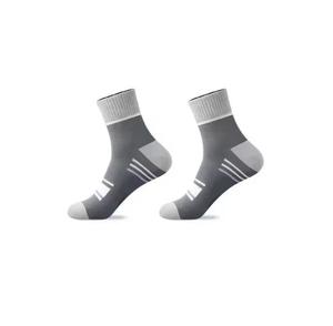 Chaussettes de sport pour hommes, rayées, en coton et élasthanne, respirantes, absorbant la transpiration, tricotées, été - Product Image 4