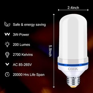 Sunlight Forest LED Flame Effect Light Bulb 4 Modes with 108 Pcs 2835 E26 E27 Beads for Christmas Parties - Product Image 3