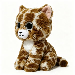 Peluche de gato tabby marrón personalizado, gatito de peluche con ojos grandes y brillantes, peluche de gatito a rayas, lindo muñeco de peluche de gato tabby - Product Image 4