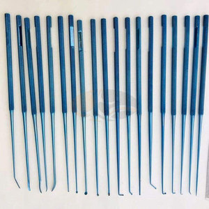 Ensemble de micro-dissecteurs de qualité supérieure, NEUF, de 19 pièces, en acier inoxydable, certifié CE ISO, pour la neurochirurgie manuelle - Product Image 2
