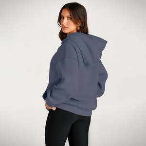 Sudadera con Capucha para Mujer de Alta Demanda, con Logotipo Personalizado, Estilo Casual, Corta, Oversize, Transpirable - Product Image 5